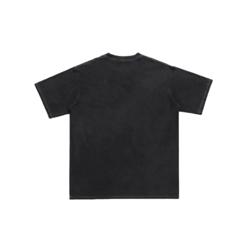 Old Direct Injection Printing Shoulder Loosen T Shirt-5