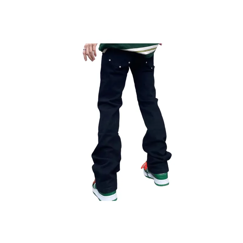 Trendy Cross Border Rivet Jeans-1