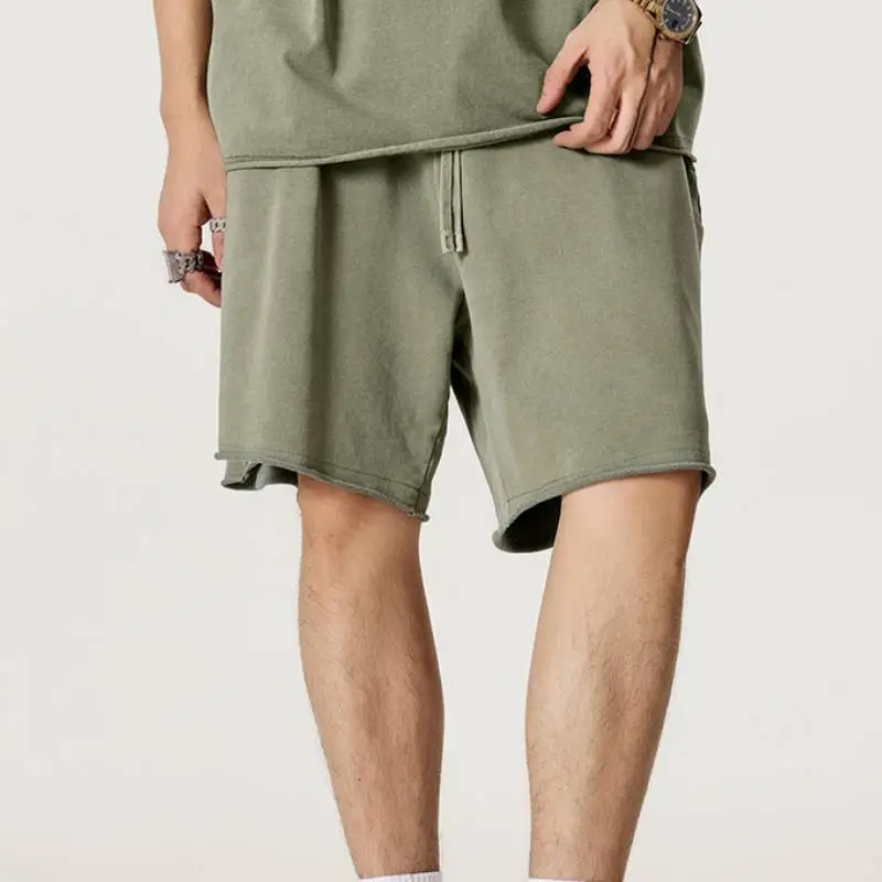 Fashionable Loose Cotton Casual Shorts Unisex-12