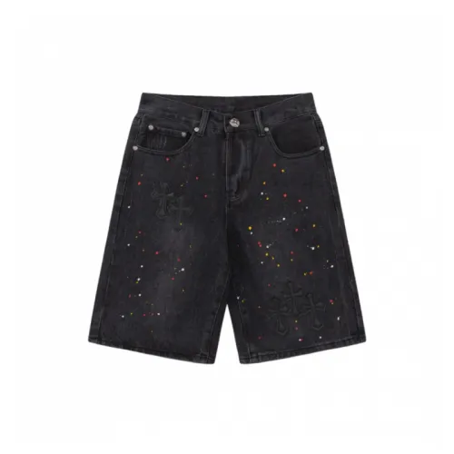 Fashionable Embroidered Denim Shorts