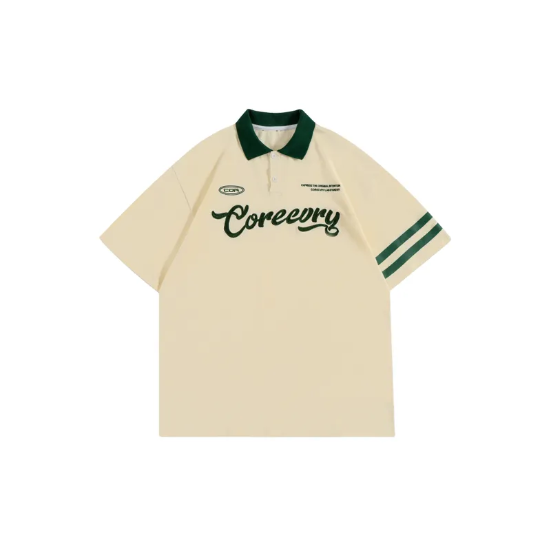 Retro Trendy Color Matching T Shirt-0