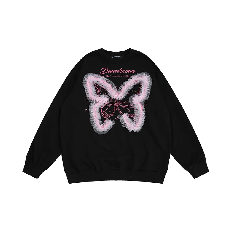Funky Butterfly Loose Sweatshirt-0