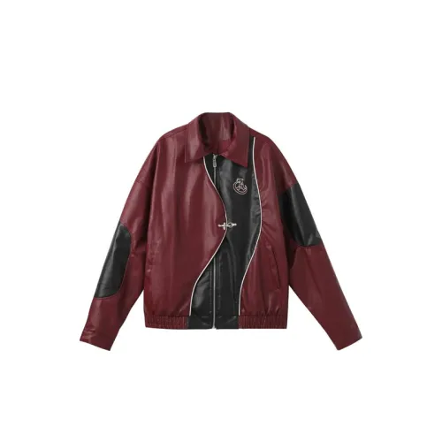 New Tide Personality Loose Stitching PU Leather Jacket