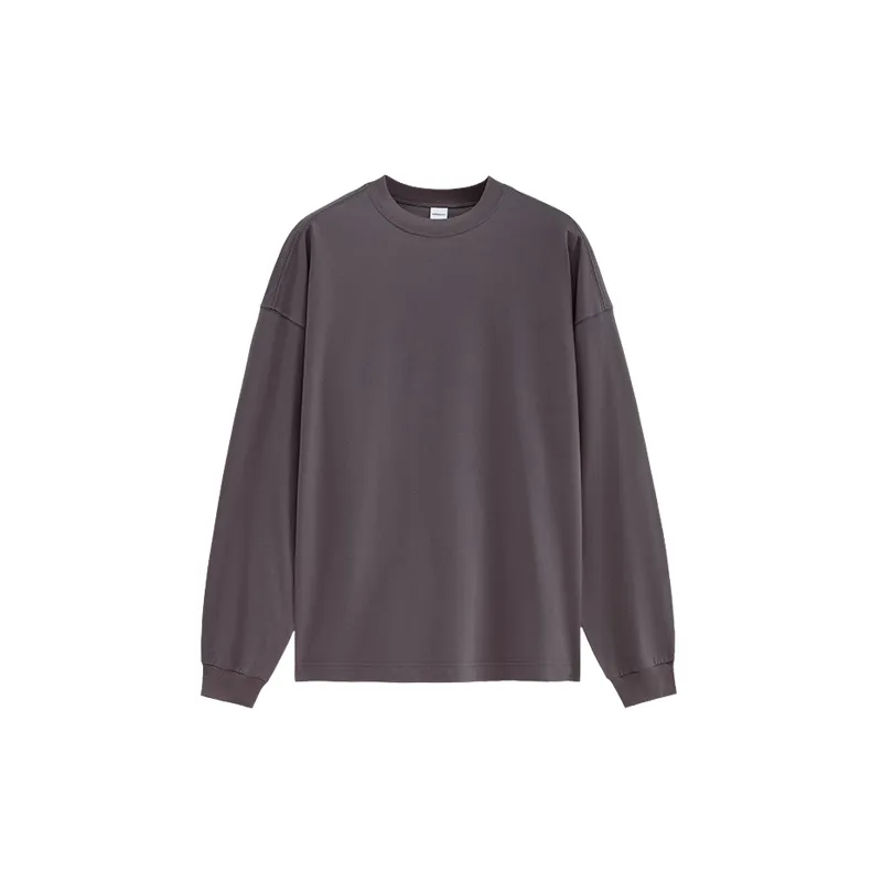 Plain Loose Cotton Blended Fabric T Shirt-2
