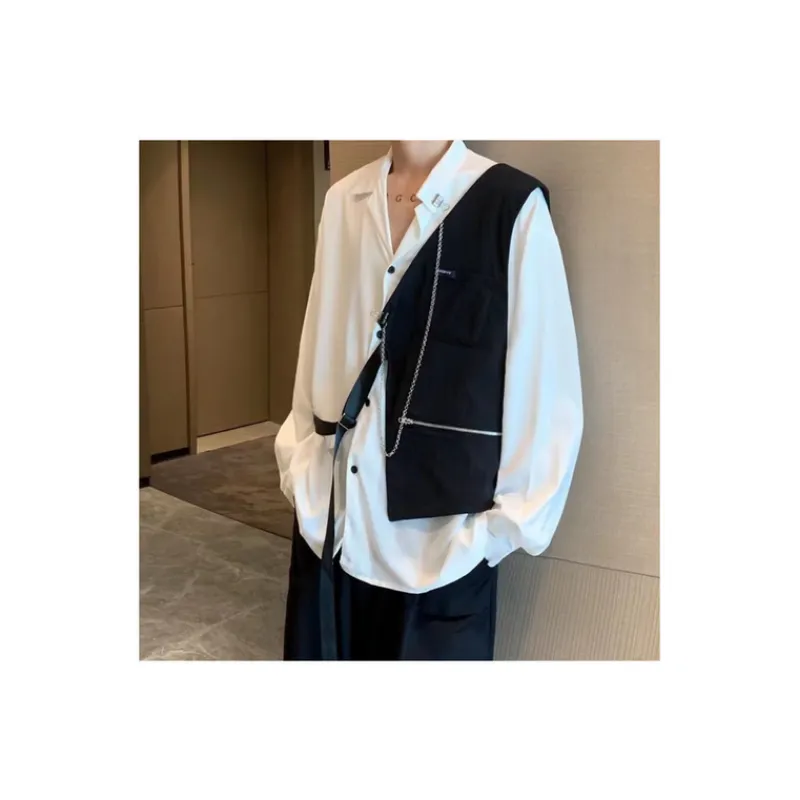 High Street Fashionable Brand Personalized Stacked Vest swag OOTD-2