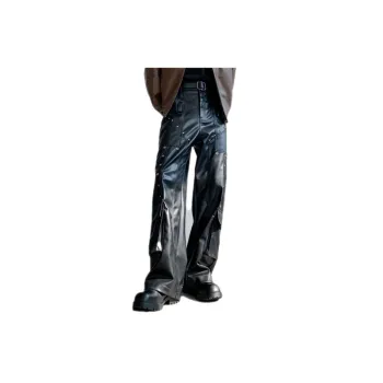 Retro Decon Leather Pants