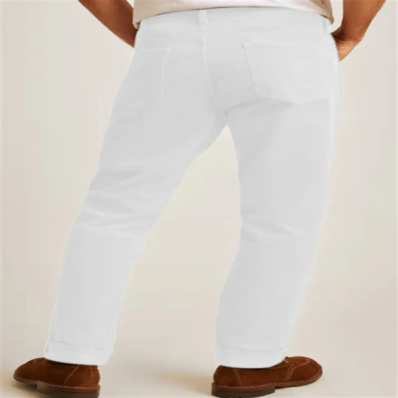 Simple Loose Cotton Blended Fabric Casual Pants-10