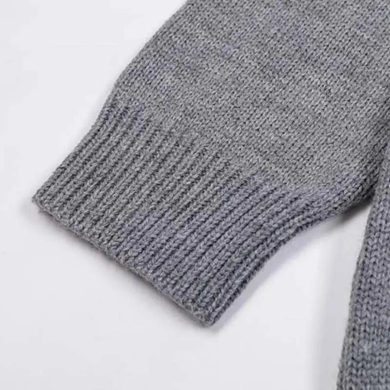 Retro Fashion Blended Synthetic Fabrics Sweater-5