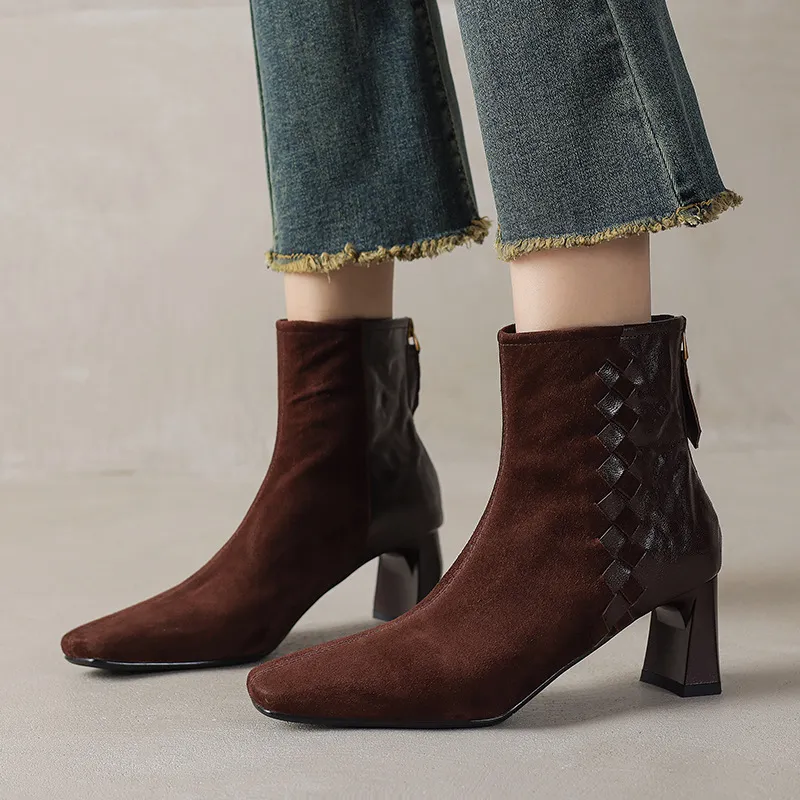 Retro Fashionable Ankle Boots-1