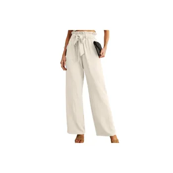 Simple Basics Polyester Casual Pants Women