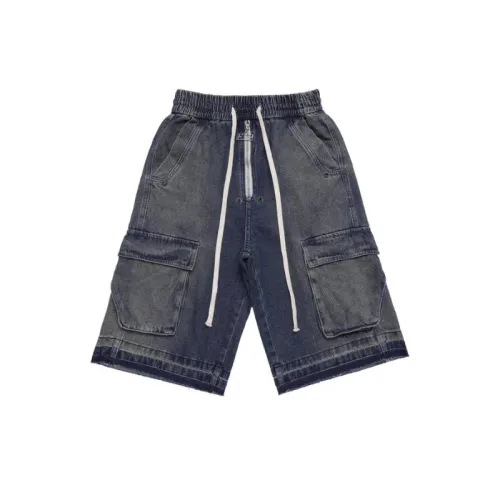 High Street Fashion All match Gradient Color Scrubbing Jeans