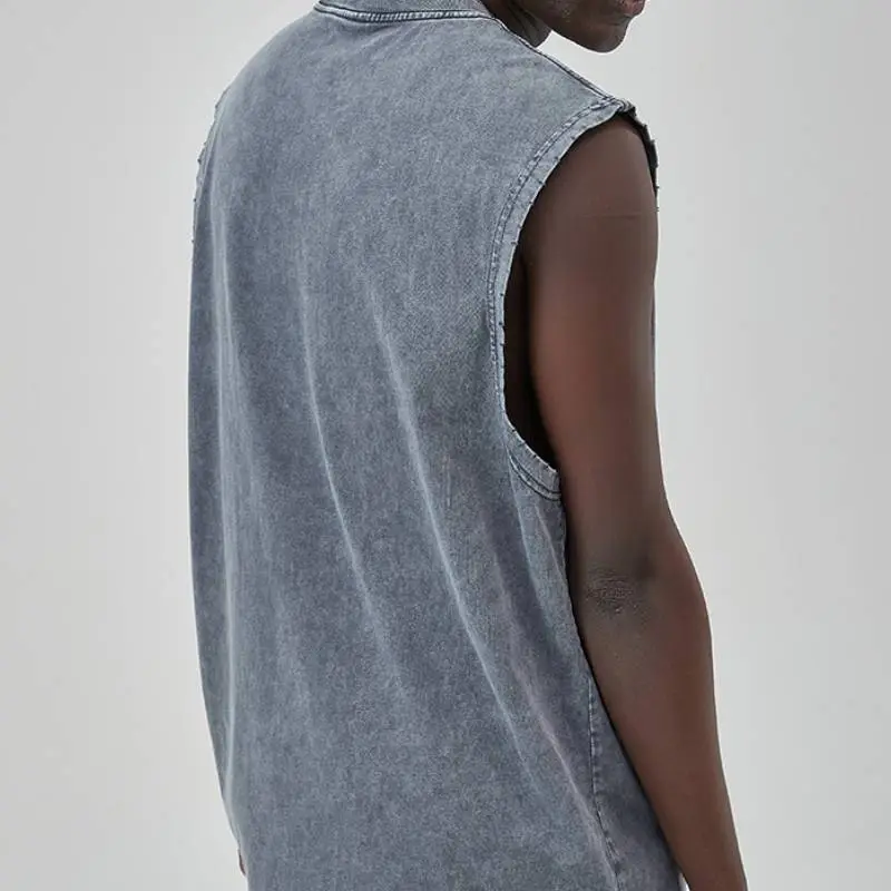 Retro Plain Cotton Vest-14