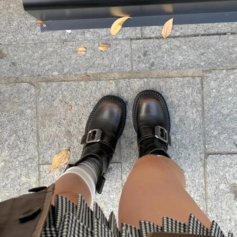 Retro Metal Ankle Boots-2