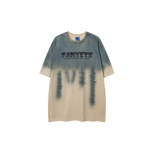 Tie Dye Gradient Casual Short Sleeved T Shirt