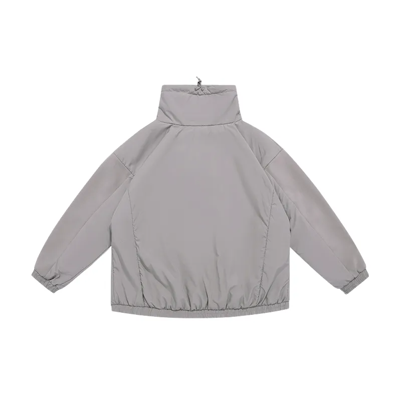 Casual Loose Blended Synthetic Fabrics Quilted Jacket-4