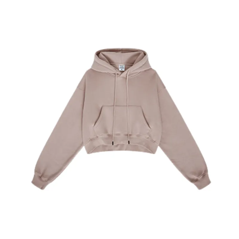 Retro Plain Cotton Sweatshirt Women-0
