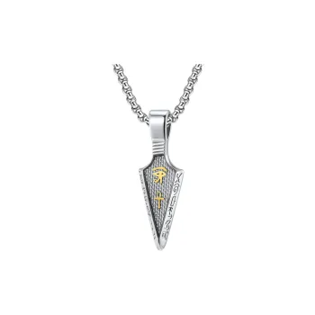 Horus Eye Anka Spearhead Stainless Steel Necklace