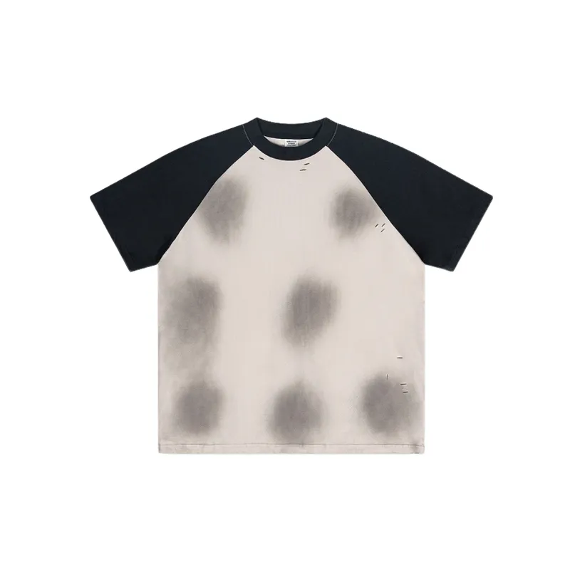 Preppy Contrast Color Cotton T Shirt-4