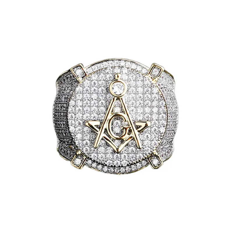 Retro Ring Real Gold Electroplated Full Zircon