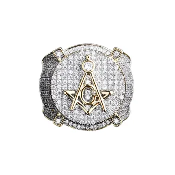 Retro Ring Real Gold Electroplated Full Zircon