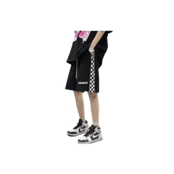 Japanese Style Casual Pants Men's Spring And Summer Plaid Ins Lazy Pants Loose Fashionable Youth Popular Sports Pants Straight Pants