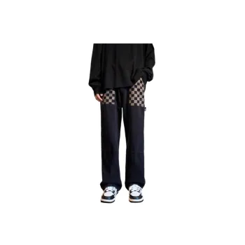 Loose Checkered Jeans