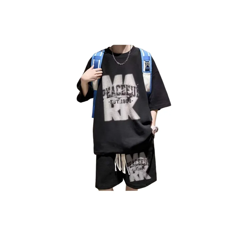 Oversized Short Sleeved T Shirt and Shorts Set-7
