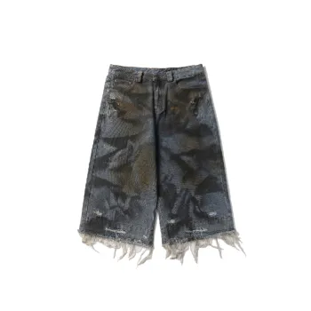 Street Distress Denim Shorts