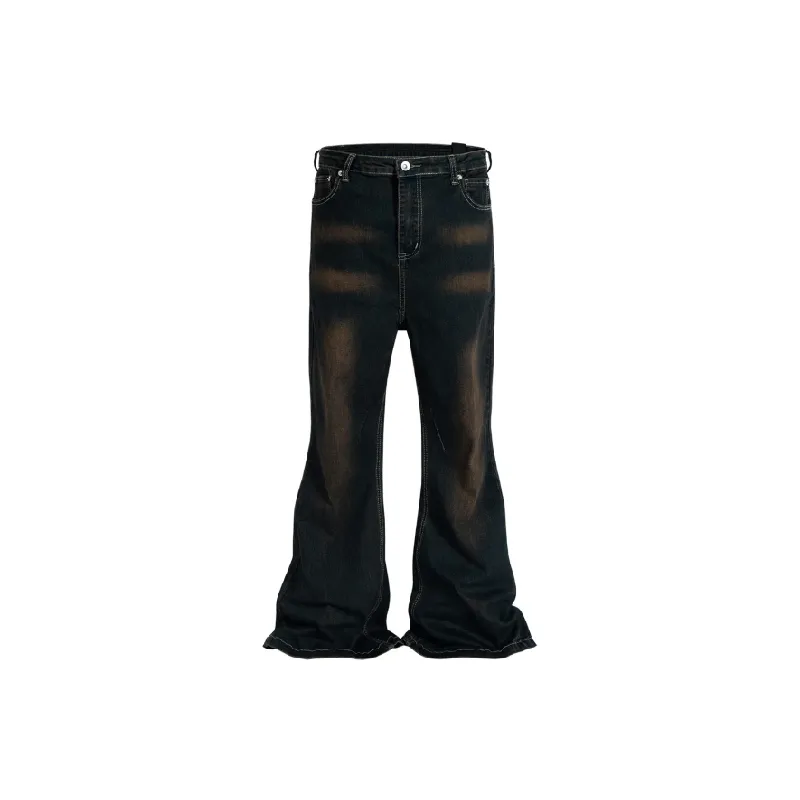 Simple Contrast Color Jeans-0