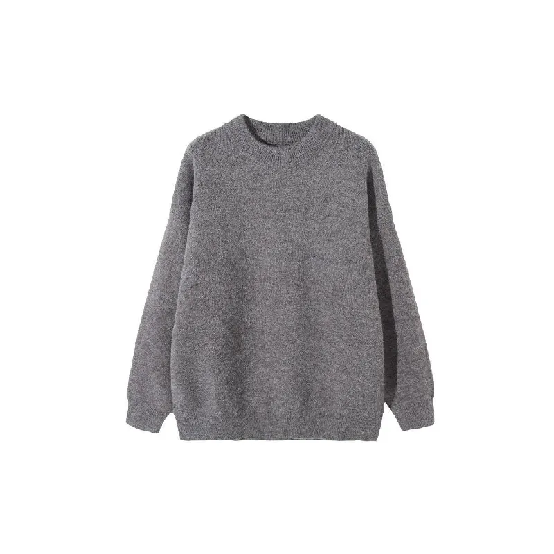 Fashionable Plain Polyester Sweater-4