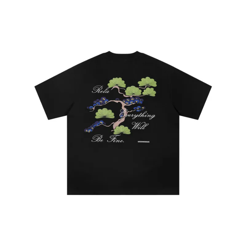 Casual Embroidered Cotton Blended Fabric T Shirt-5