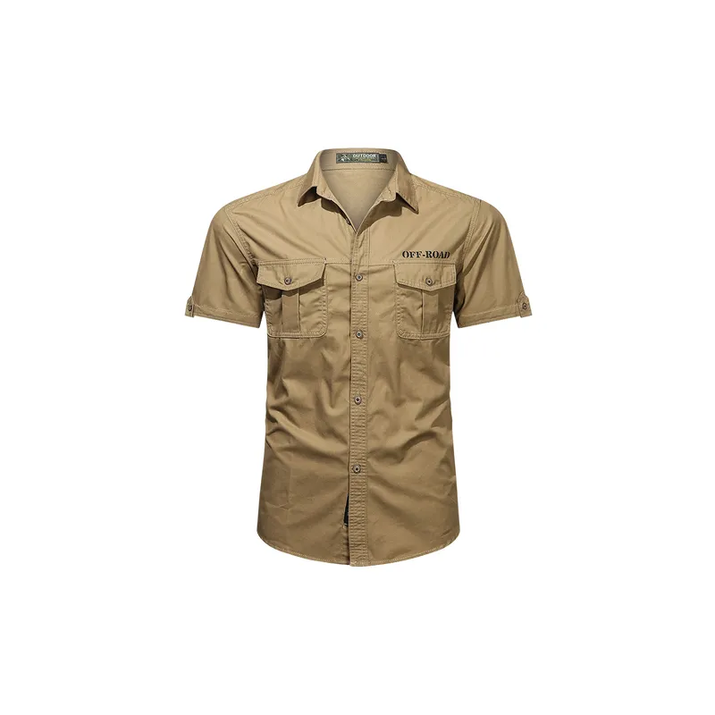 Casual Loose Cotton Shirt Man-5