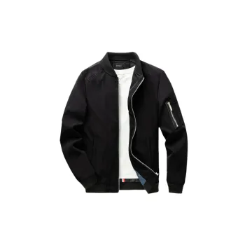 Retro Plain Polyester Jacket