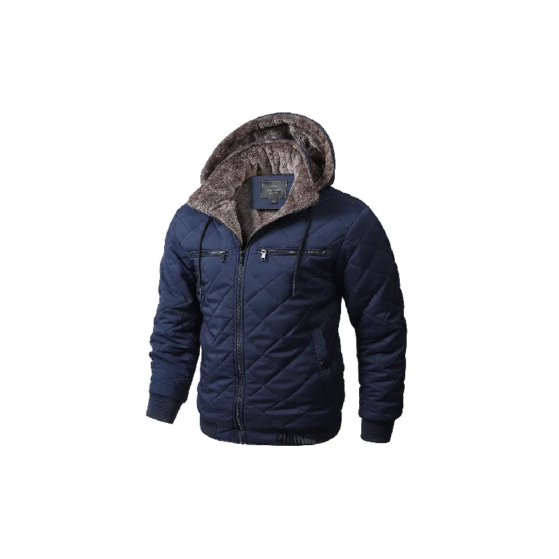 Casual Simple Warm Quilted Jacket-4