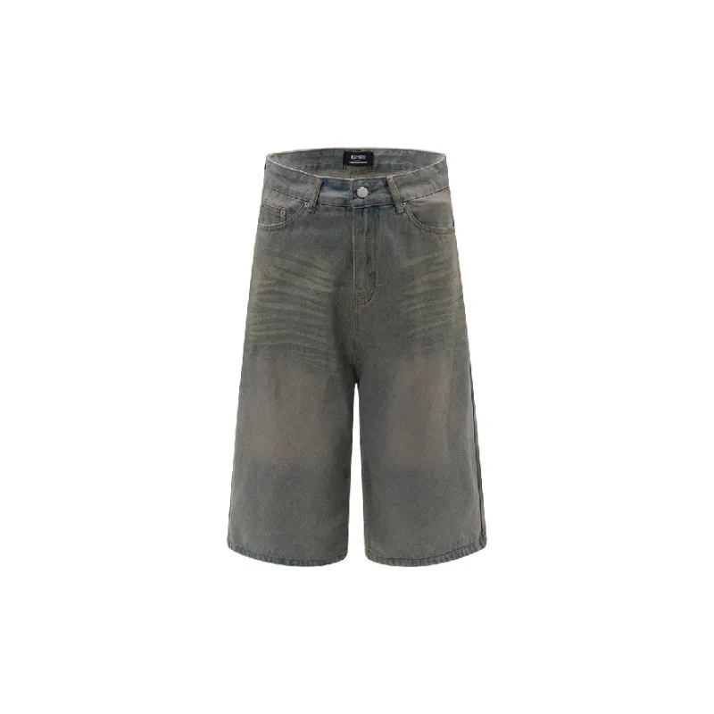 Funky Casual Baggy Denim Shorts-0
