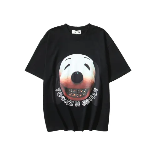 Retro Dog Cartoon Printed Loose Short Sleeve T-shirt