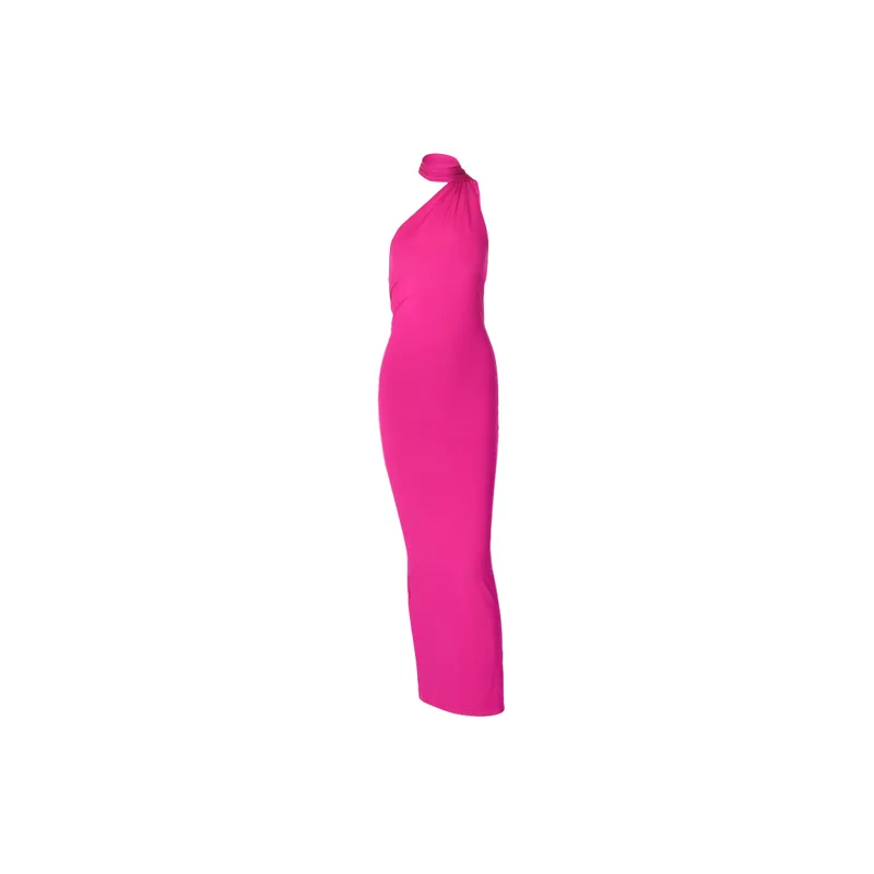 Sexy Plain Milk Fiber Slip Dress Women-4