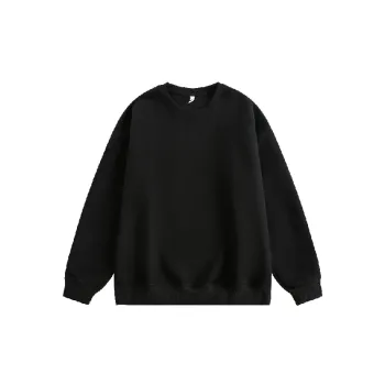 Simple Plain Cotton Blended Fabric Sweatshirt Unisex