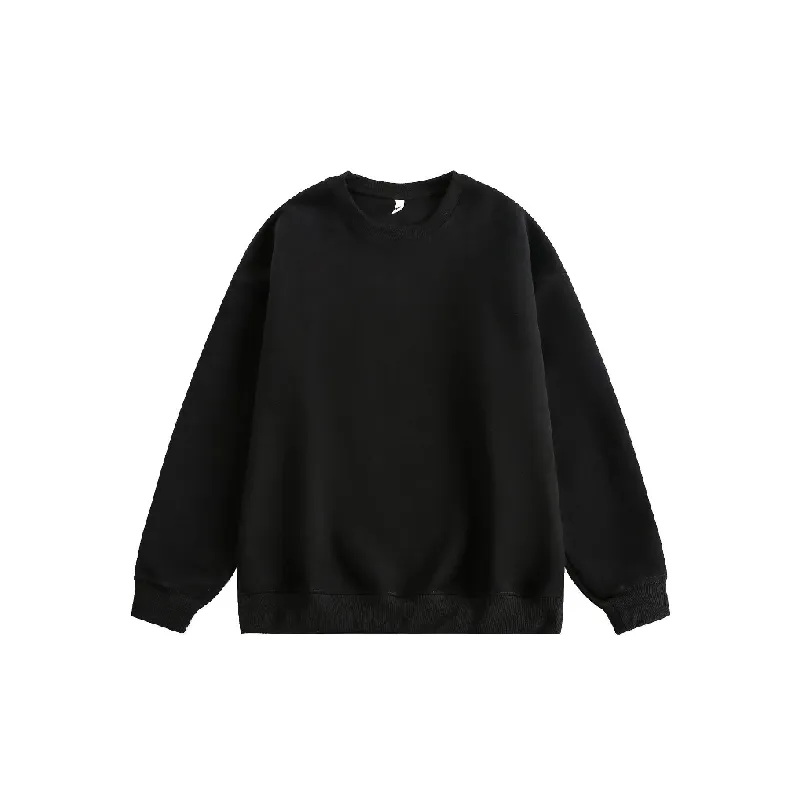 Simple Plain Cotton Blended Fabric Sweatshirt Unisex-1