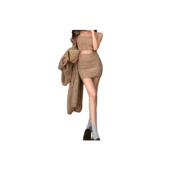 Simple Basics Skirt Suit Women