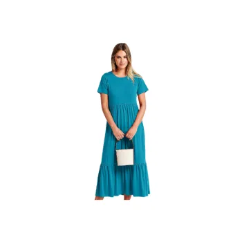Casual Plain Cotton Dress Women
