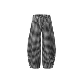 Sporty Loose Blended Synthetic Fabrics Casual Pants