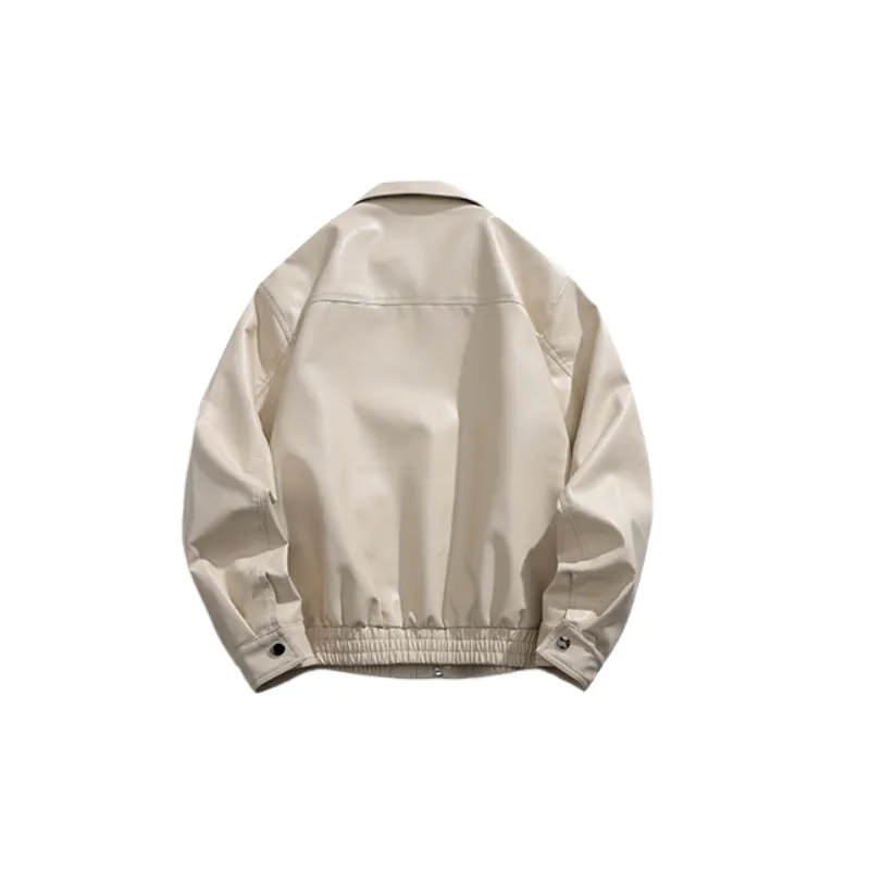 Fashionable Waterproof Polyester Leather Jacket Women-1