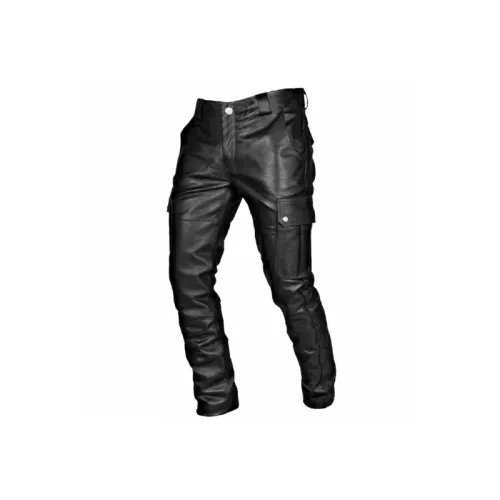 Retro Casual Leather Pants