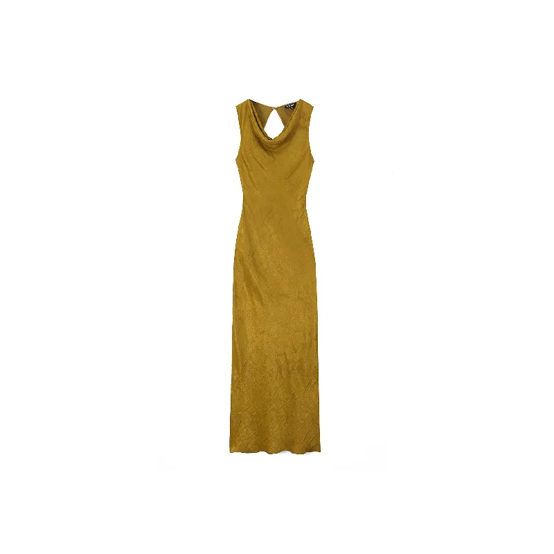 Casual Plain Polyester Sleeveless Dress Women