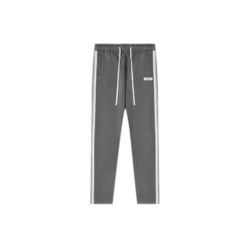 Loose Straight Stitching Striped Pants-10
