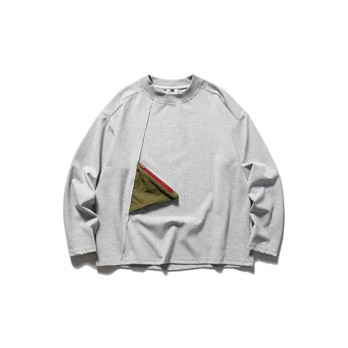 New Season Solid Three Dimensional Color Pocket Round Neck Trendy Hoodie