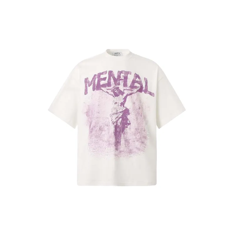 Retro Loose Cotton Blended Fabric T Shirt-0