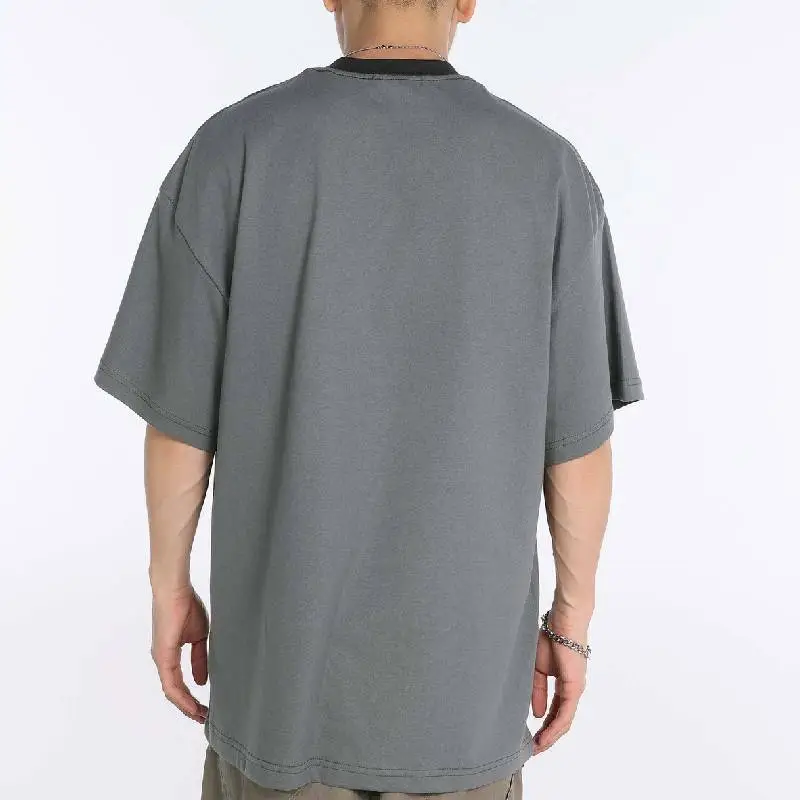 Fashionable Loose 100% Cotton T Shirt-3