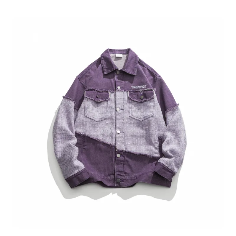 Versatile Loose Contrast Lapel Jacket-0
